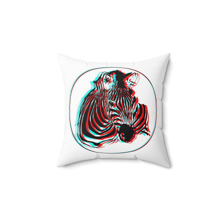 3D Zebra Veterinarian Gift | Farm Funny Gift For Her Gift For Him Spun Polyester Square Pillow