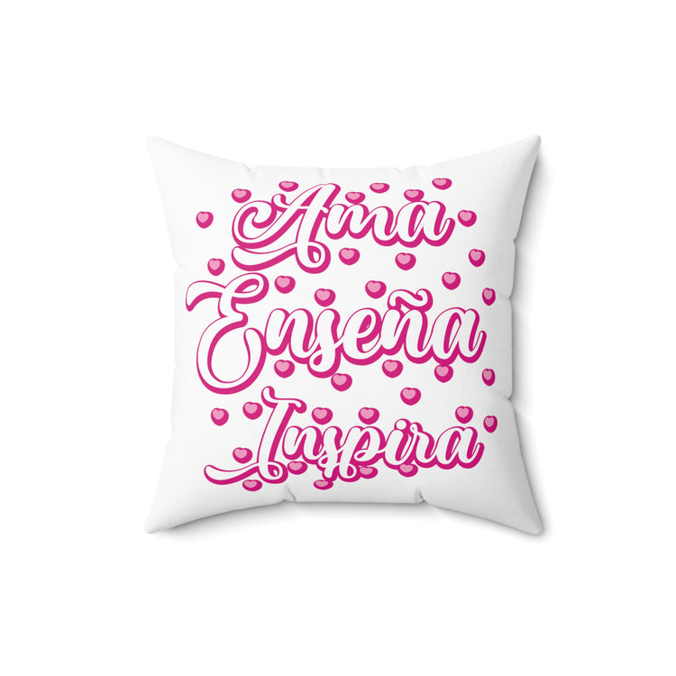 Novelty Ama Teach Inspiring Hispanic Tutor Expert Spun Polyester Square Pillow