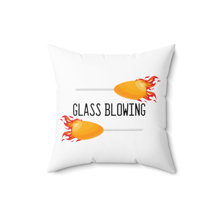 Hilarious Workplace Flamework Glasshead Internship Spun Polyester Square Pillow