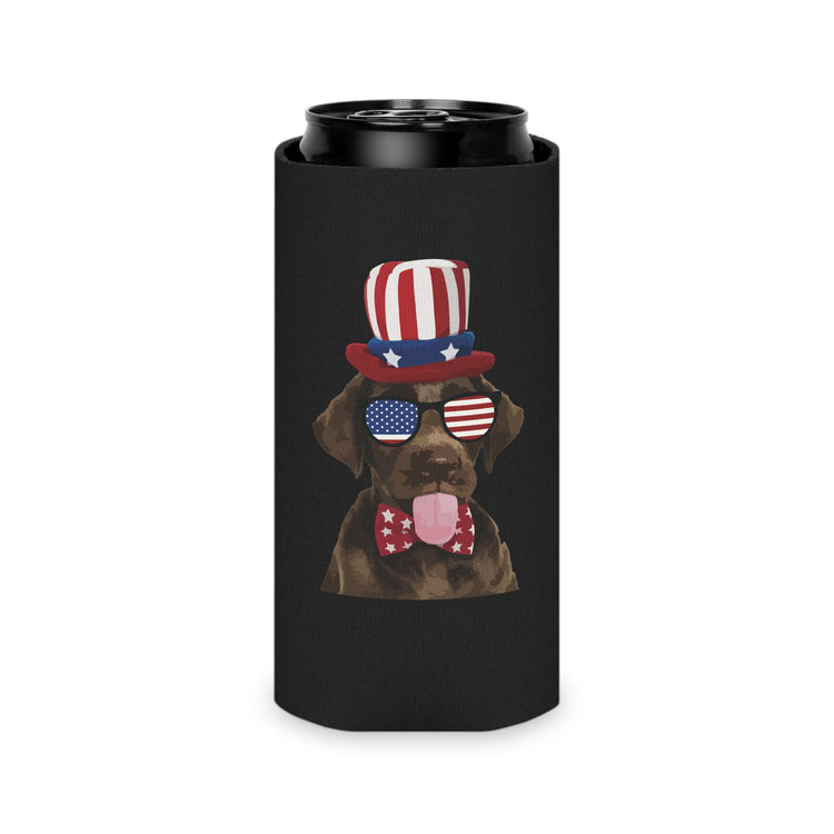 Cool Dog Wearing American Flag Sunglasses Men Women T Shirt Funny  Gift Can Cooler