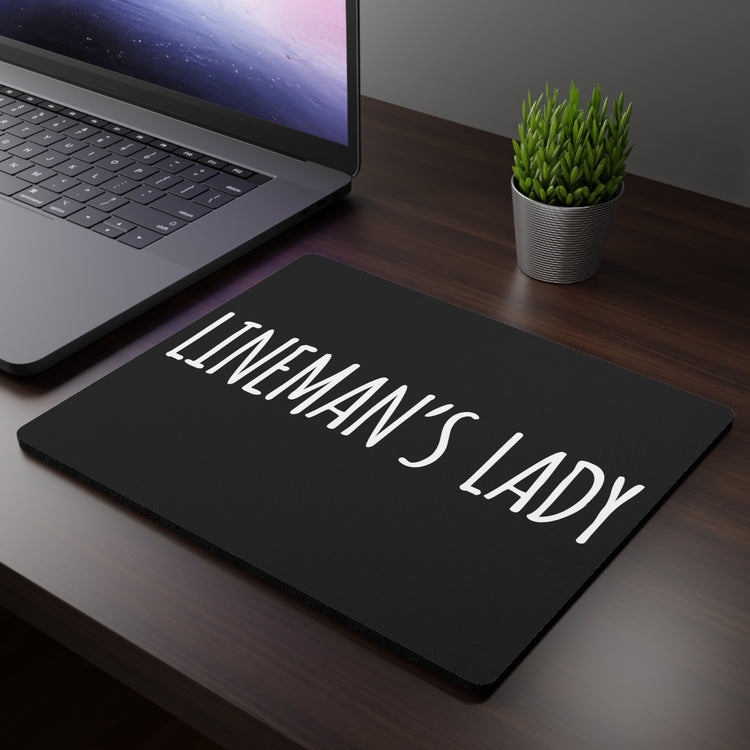 Lineman's Lady Lineman Fiance | Fiance Gift | Future Mrs | Girlfriend Gift Rectangular Mouse Pad