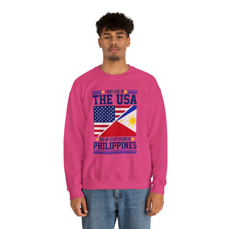 Funny American Filipinos Sarcastic Filipino Mockery USA Unisex Crewneck Sweatshirt