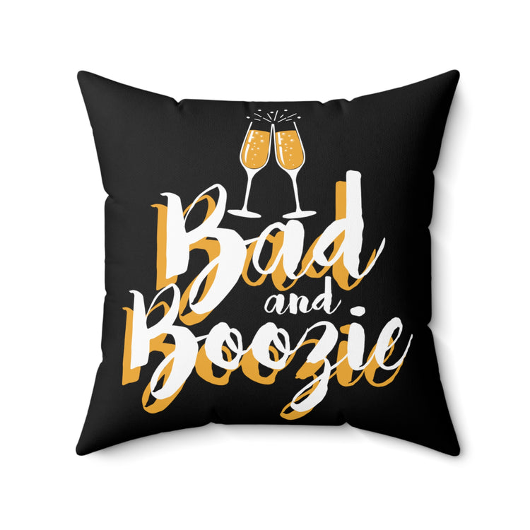 Bad and Boozie Engagement Proposal Bachelorette Party Spun Polyester Square Pillow