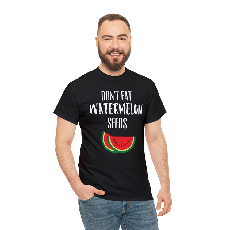 Shirt Funny Don't Eat Watermelon Seed Amusing Foodie Chuckle T-Shirt Unisex Heavy Cotton Tee