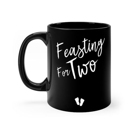 Feasting For Two Tank Top Maternity Clothes Black mug 11oz