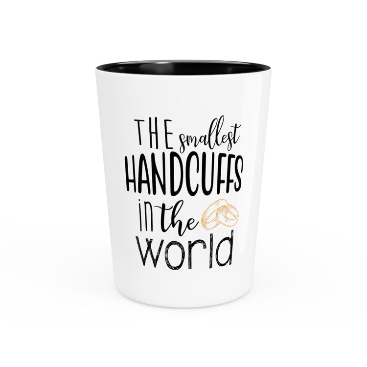 The smallest handcuffs in the world Wedding Gift Engagement Party Bachelor Bachelorette Shot Glass