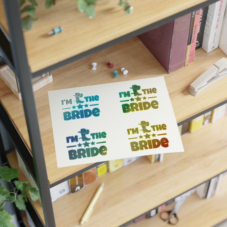 Humorous Countryside Weddings Bachelorettes Bride Engagement Funny Sticker Sheets