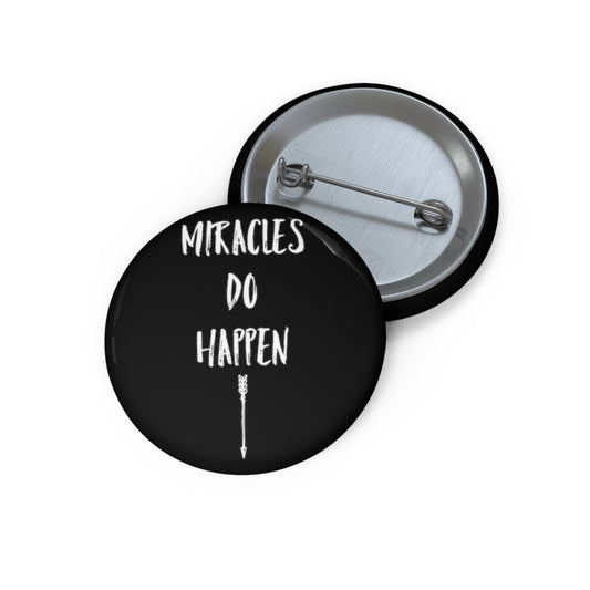 Hilarious Miracles Do Happen Future Mom Maternity Funny Clothes Custom Pin Buttons