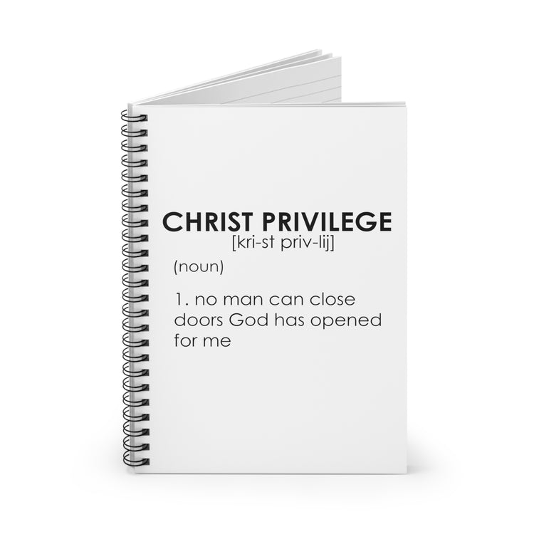 Inspirational Christianity Privileges Advantages Scriptures Line Spiral Notebook - Ruled Line