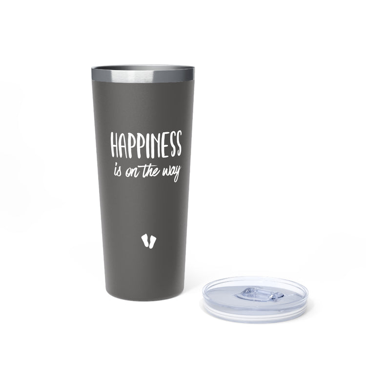 Happiness Is On The Way Baby Bump Shirt Copper Vacuum Insulated Tumbler, 22oz