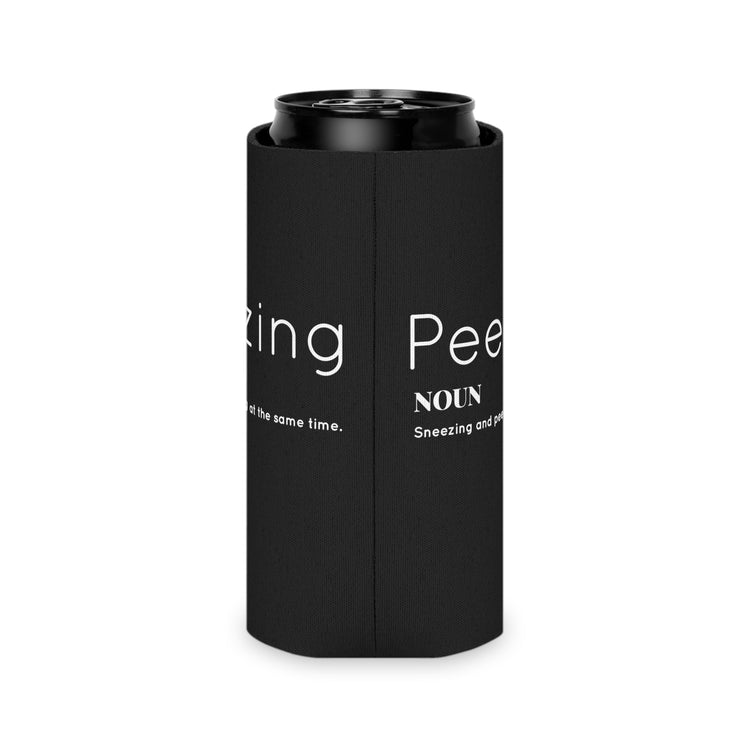 Funny Peezing Definition Baby Bump Can Cooler