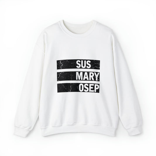 Hilarious SUS MARY OSEP Frustrated Slang Expression Asian Country Crewneck Sweatshirt