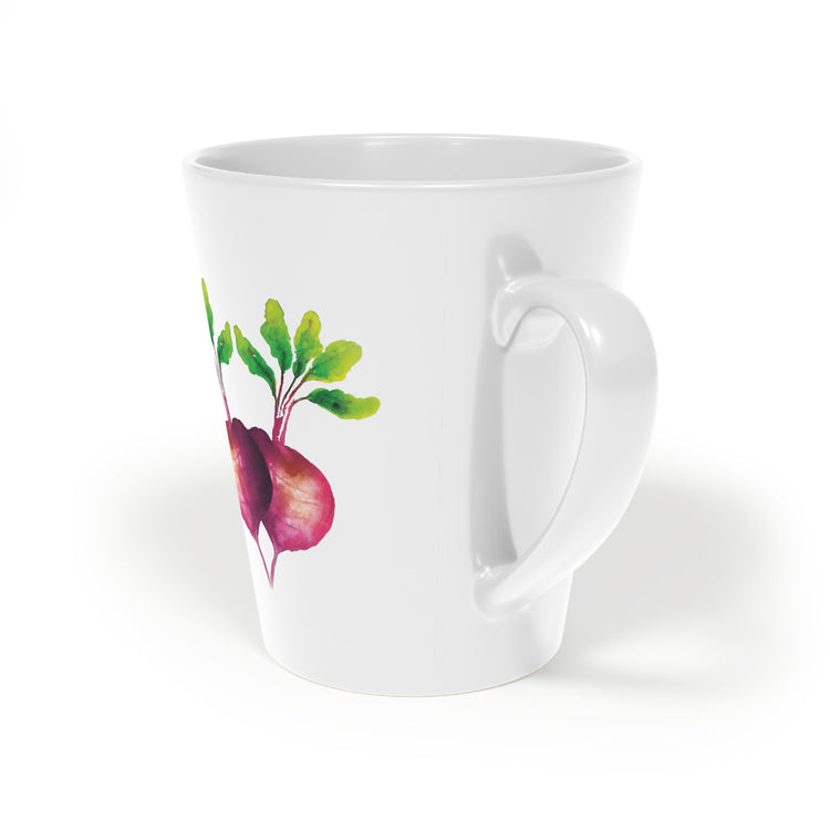 Beet Vegetable Tee Shirt Vegetarian Clothing Latte Mug, 12oz