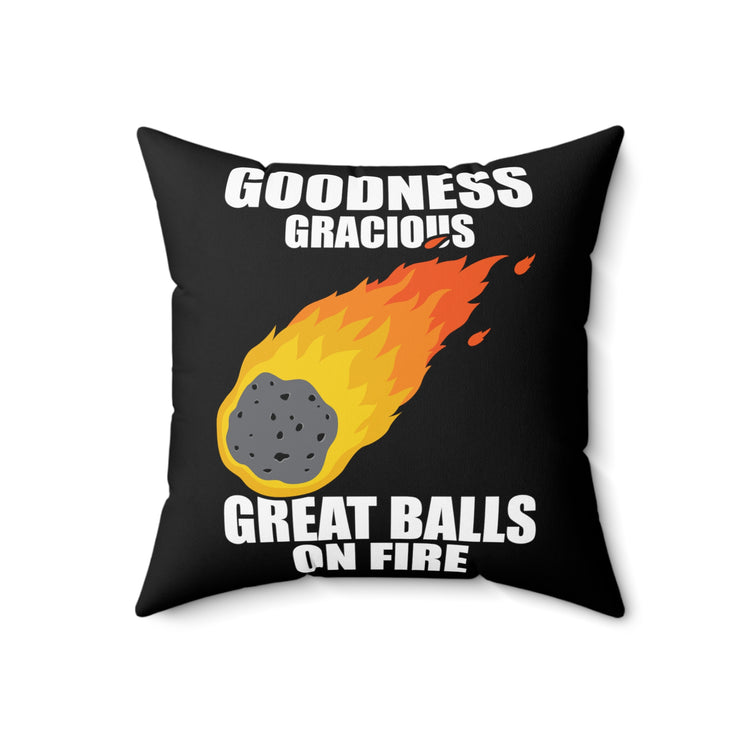 Hilarious Meteors Illustration Stargazers Stargazing Meteorites  Spun Polyester Square Pillow