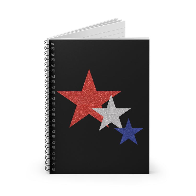 Three Stars Fourth Of July Spiral Notebook - Ruled Line