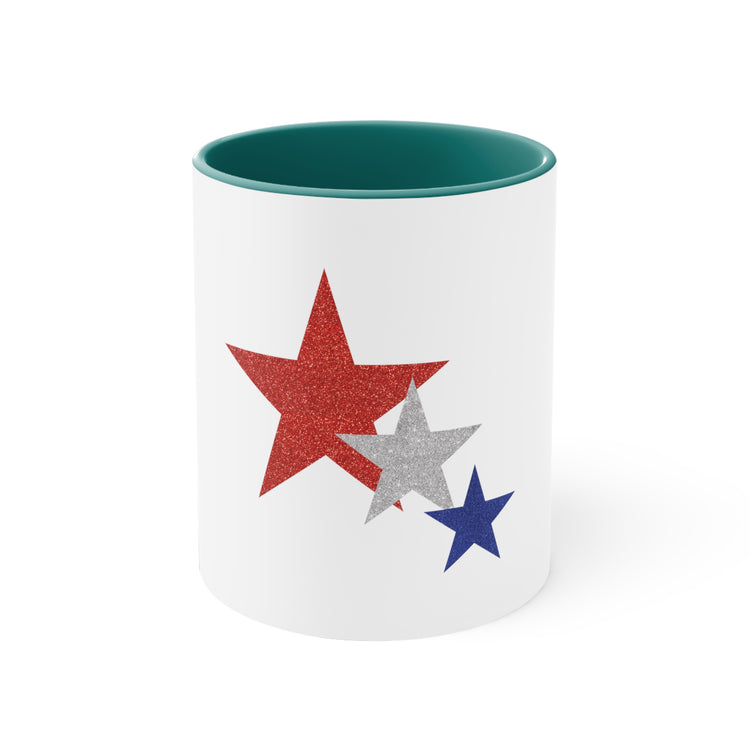 Three Stars Fourth Of July 11oz Accent Mug