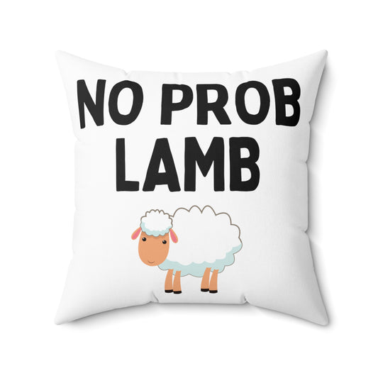 Funny Ignoring Problems Lamb Graphic Sarcastic Spun Polyester Square Pillow