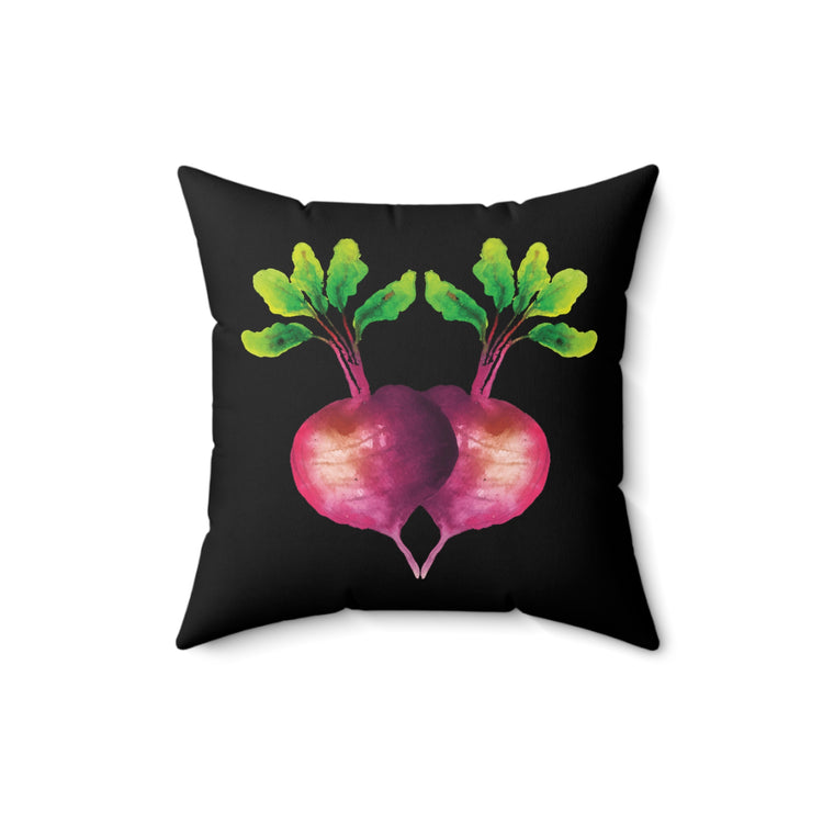 Beet Vegetable Vegetarian Clothing Vegan Plant Spun Polyester Square Pillow