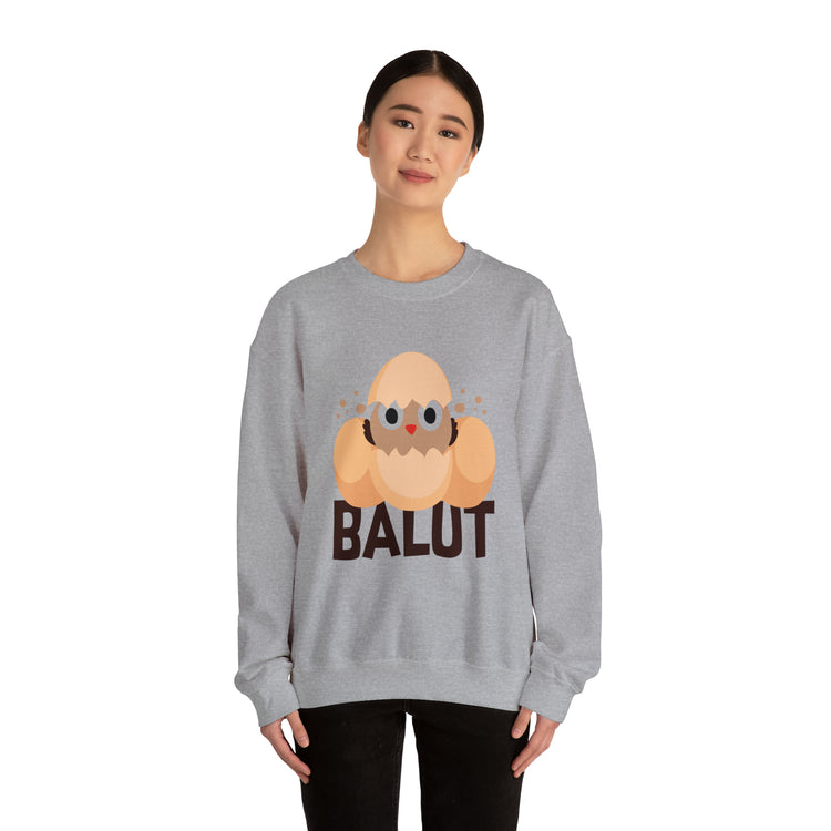 Funny Prideful Filipino Balut Illustration Philippines Balut Unisex Crewneck Sweatshirt