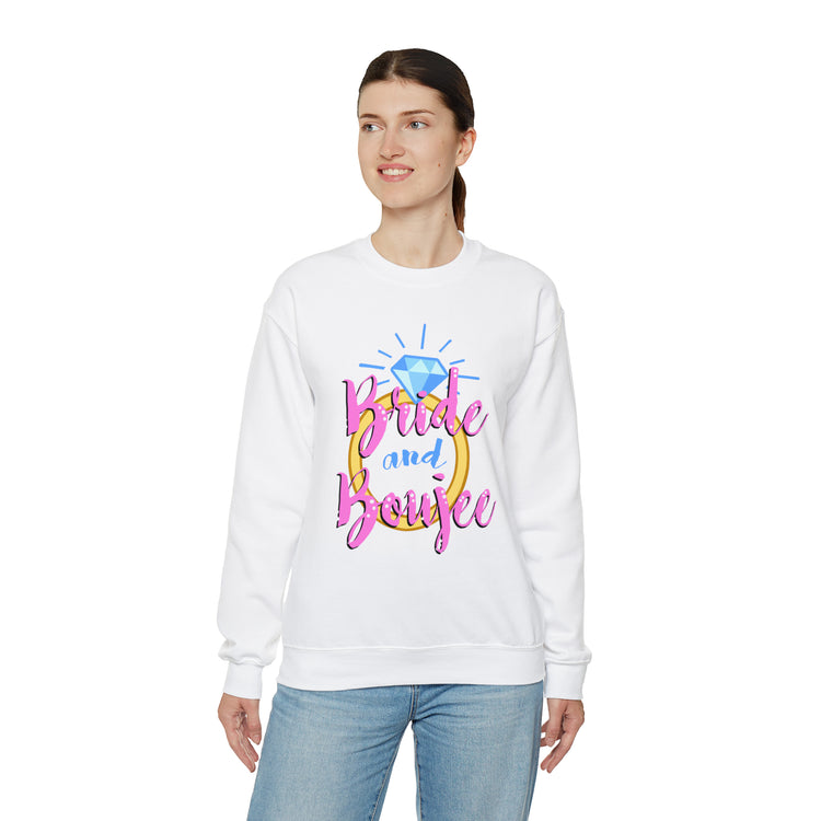 Humorous Drinking Bride Sarcastic Engagement Bridal Spouses Unisex Crewneck Sweatshirt