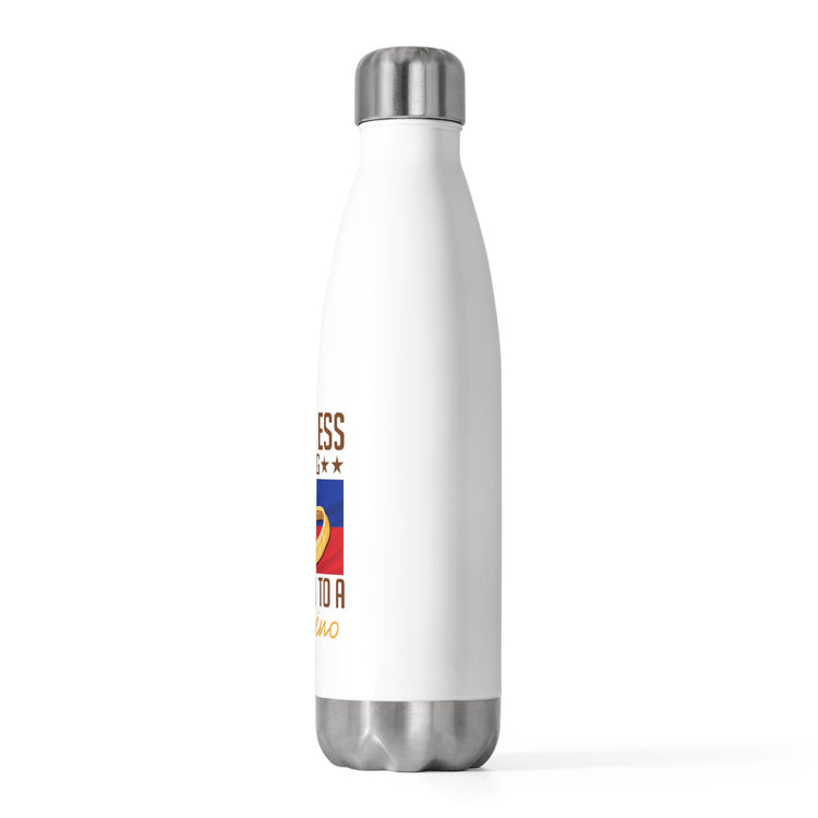 Humorous Happiness Is Married To Filipino Asian Wife Husband Novelty Marriage Nationalistic Philippines Flag 20oz Insulated Bottle