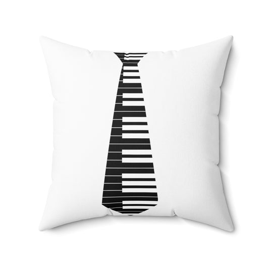 Humorous Pianists Violinist Ties Songwriters Pun Spun Polyester Square Pillow