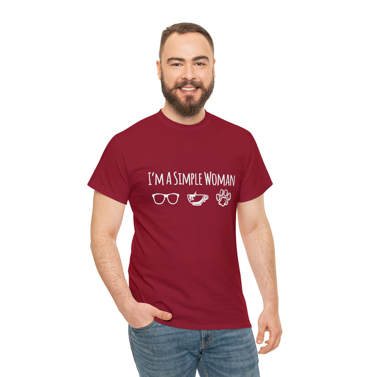 Shirt Funny I'm A Simple Woman Outdoor Enthusiast  Nature Lover T-Shirt Unisex Heavy Cotton Tee