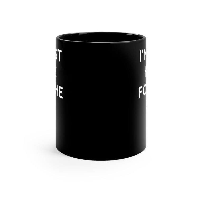 I'm Just Here For The Sex Gender Reveal Black mug 11oz