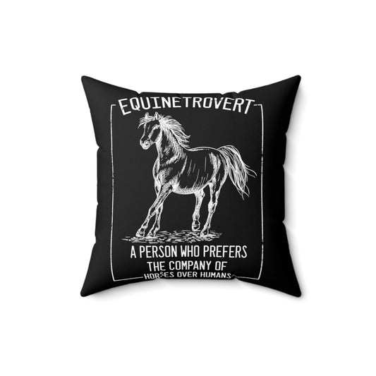 Hilarious Equestrian Horseman Horseback Riding Equestrianism Horsemanship Spun Polyester Square Pillow