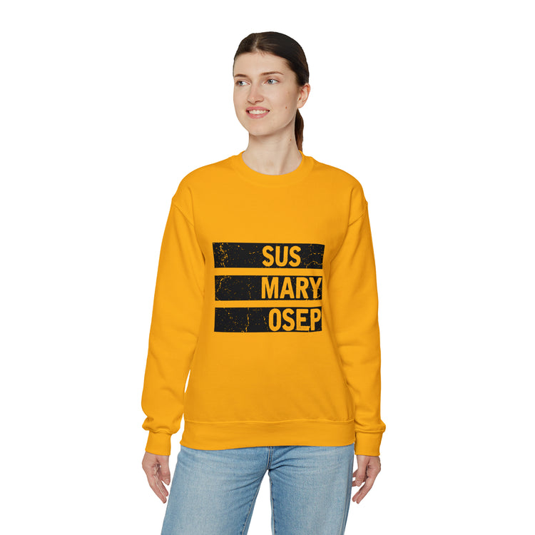 Hilarious SUS MARY OSEP Frustrated Slang Expression Asian Country Crewneck Sweatshirt