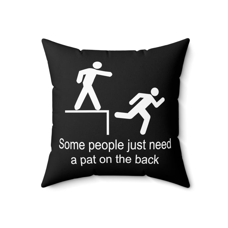 Humorous Introverts Inspirational Statements Graphic Line Hilarious Motivational Spun Polyester Square Pillow