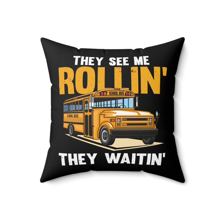 Hilarious Student Transport Driving Escort Chauffeur Handler Polyester Square Pillow