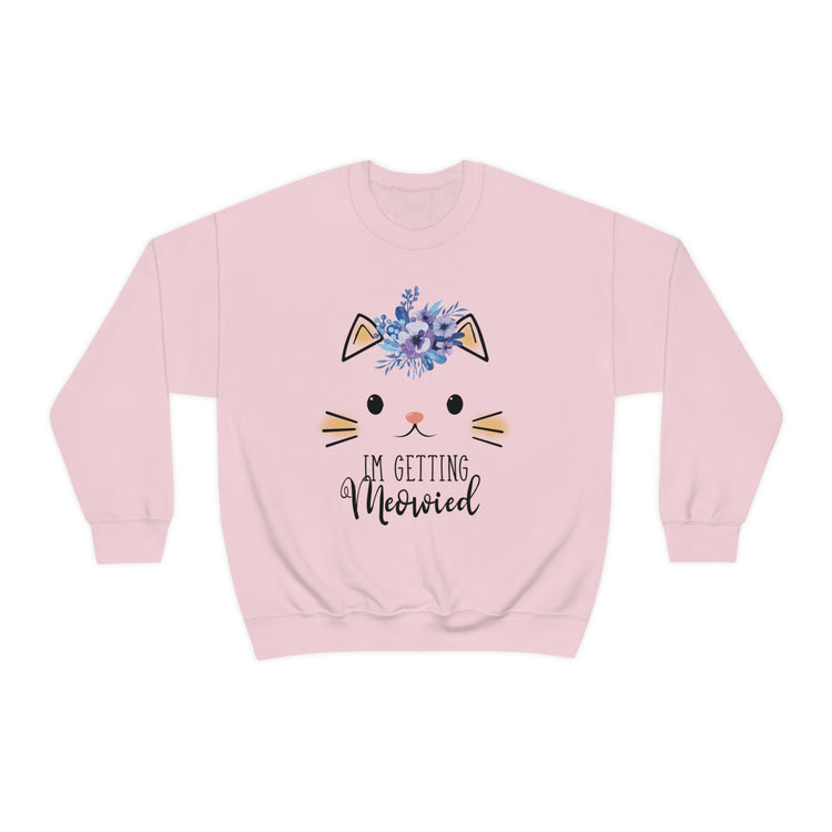 Hilarious Fiance Engagement Sarcastic Kitten Statements Humorous Nuptials Mockeries Gags Unisex  Crewneck Sweatshirt