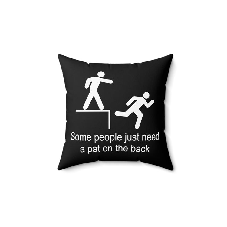 Humorous Introverts Inspirational Statements Graphic Line Hilarious Motivational Spun Polyester Square Pillow