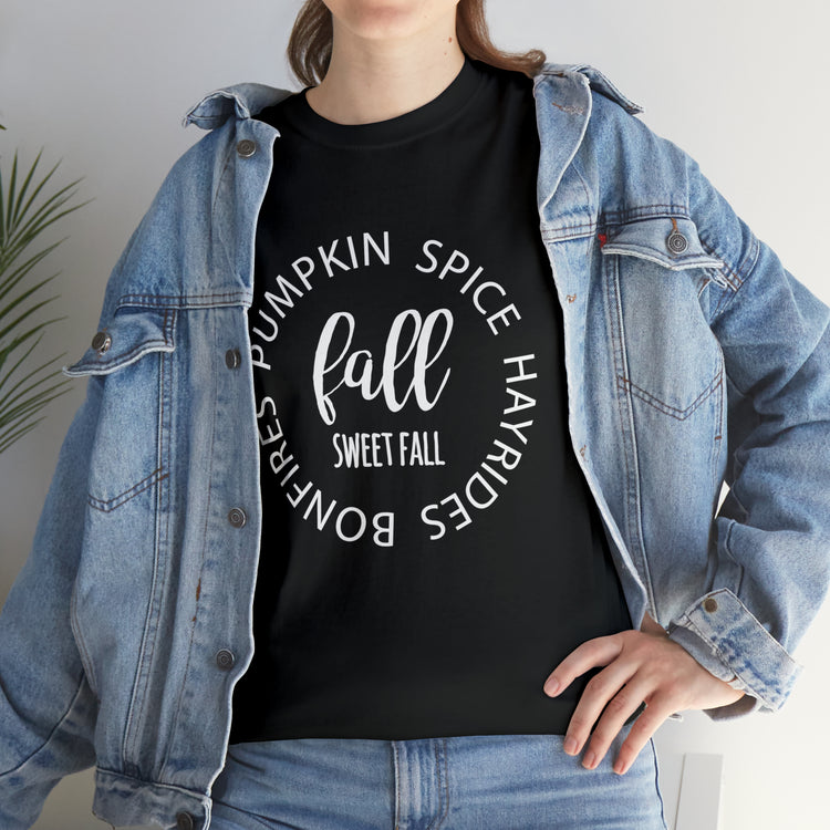 Shirt Funny Fall Sweet Fall Thanksgiving Activities Relaxation T-shirt Unisex Heavy Cotton Tee