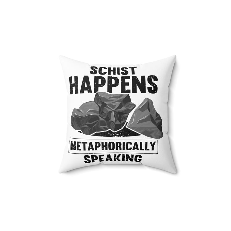 Hilarious Mineral Collector Hobbyist Hypsography Spun Polyester Square Pillow