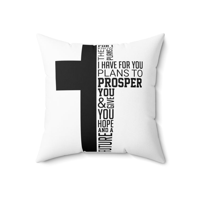 Inspirational Prosperities Christians Faithfulness Prospering Prayer Church  Spun Polyester Square Pillow