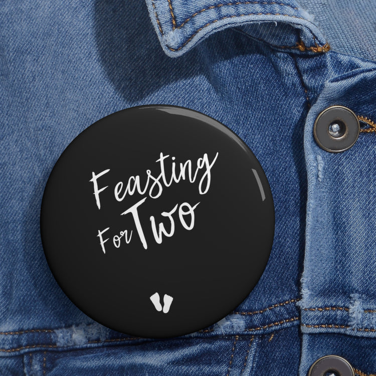 Feasting For Two Tank Top Maternity Clothes Custom Pin Buttons