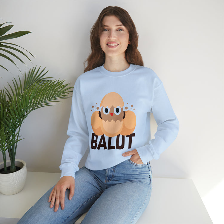 Funny Prideful Filipino Balut Illustration Philippines Balut Unisex Crewneck Sweatshirt