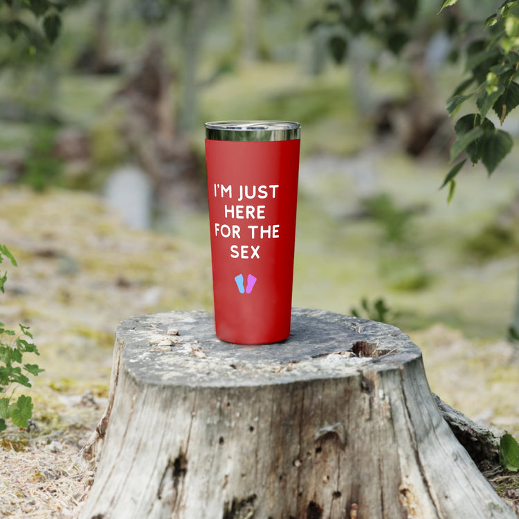 I'm Just Here For The Sex Gender Reveal Copper Vacuum Insulated Tumbler, 22oz