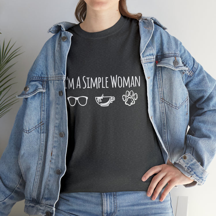 Shirt Funny I'm A Simple Woman Outdoor Enthusiast  Nature Lover T-Shirt Unisex Heavy Cotton Tee