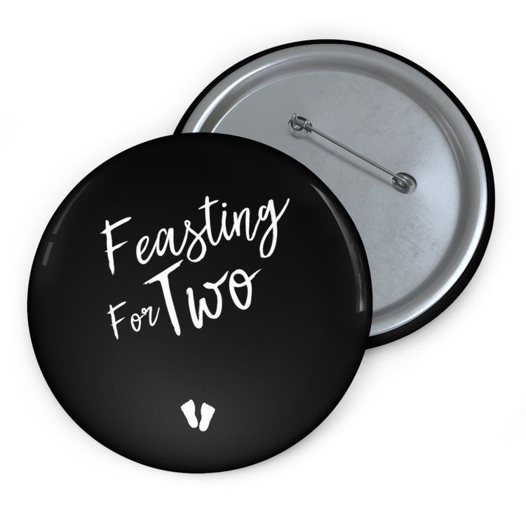 Feasting For Two Tank Top Maternity Clothes Custom Pin Buttons