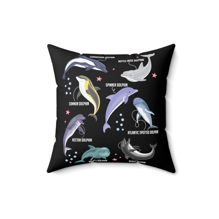 Inspirational Environmentalism Dolphin Motivational Conservationist Appreciation Sayings Spun Polyester Square Pillow