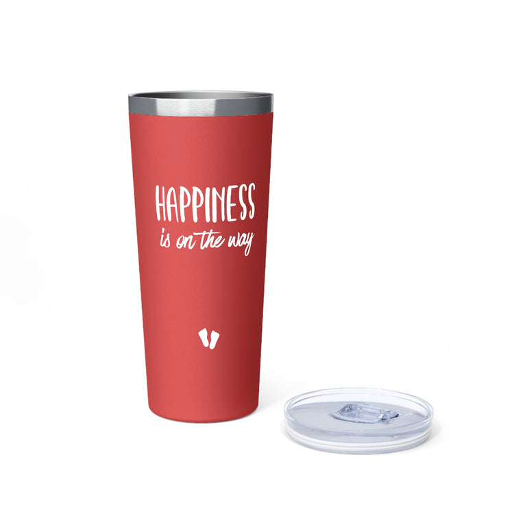 Happiness Is On The Way Baby Bump Shirt Copper Vacuum Insulated Tumbler, 22oz