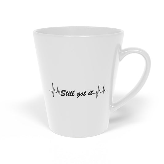 Hilarious Recovering Heartbeats Relieved Mockery Statements Graphic Latte Mug, 12oz