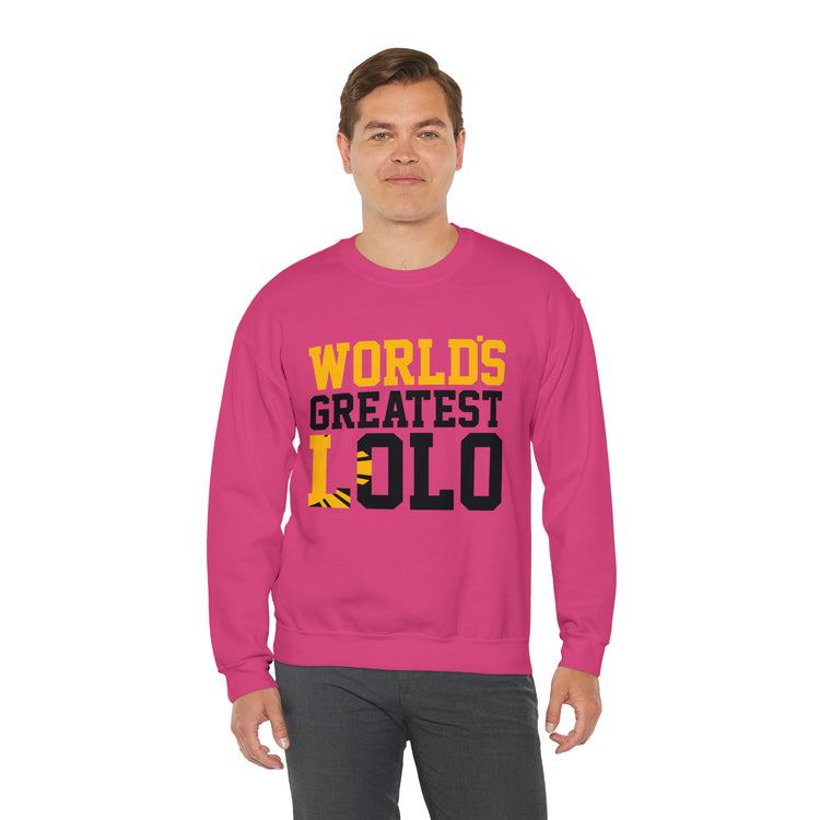 Novelty Filipino Lolo Grandfathers Pinoy Grandpa Graphic Unisex Crewneck Sweatshirt