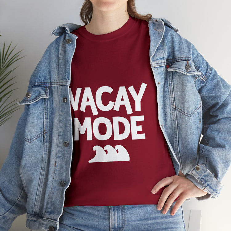 Shirt Funny Vacay Mode Travel Explore Vacation Adventure Companion T-Shirt Unisex Heavy Cotton Tee