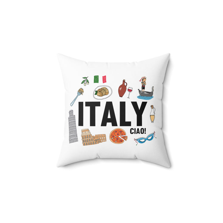 Hilarious Italia Cultural Civilization Nationalism Society Spun Polyester Square Pillow