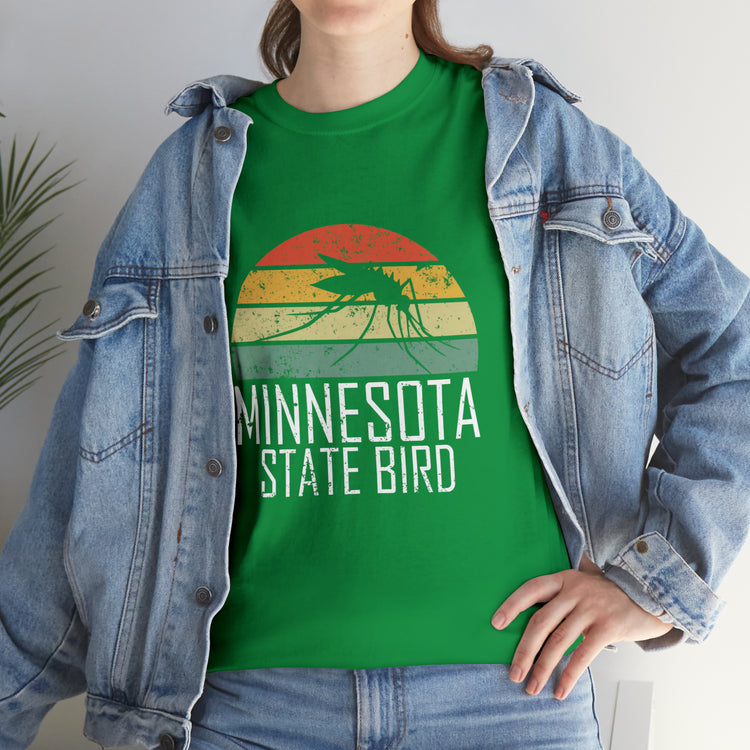 Shirt Funny Minnesota State Mosquitoes Bug Graphic Camping Outdoor Insect Wilderness T-Shirt Unisex Heavy Cotton Tee