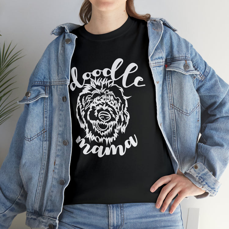 Shirt Funny Doodle Mama Paws and Play Furry Friend Dog Owner Lover T-Shirt Unisex Heavy Cotton Tee